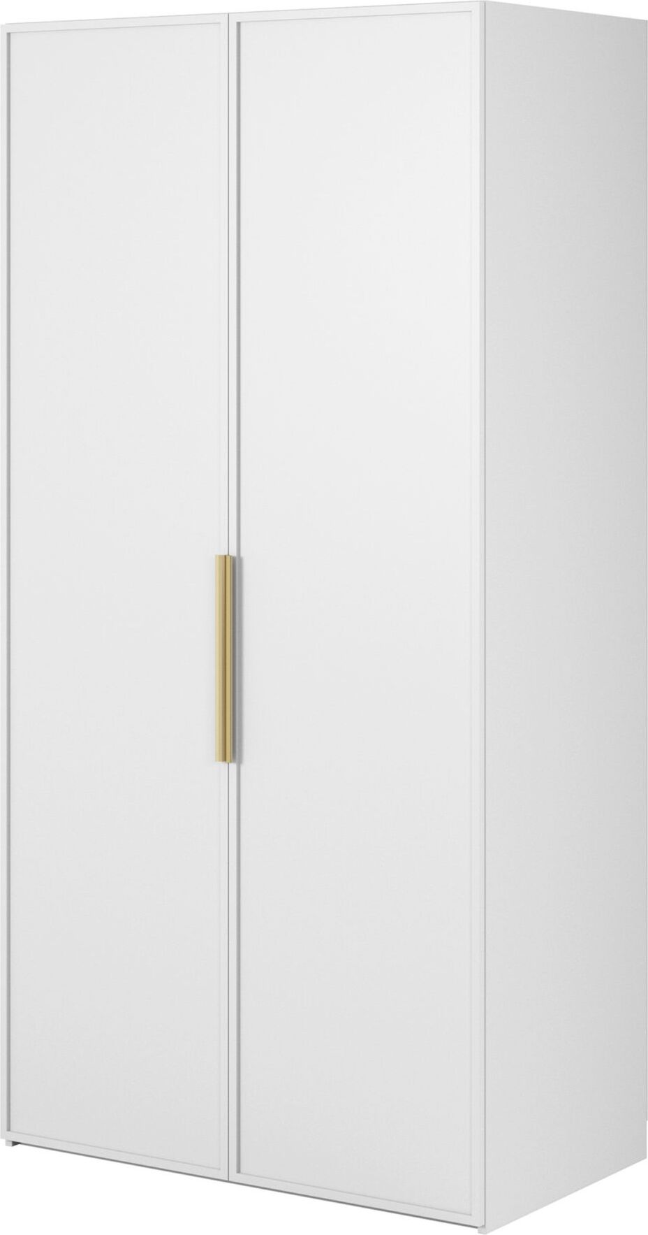 Selsey Frame - Kleiderschrank 2-türig mit Kleiderstange, 100 cm, weiß