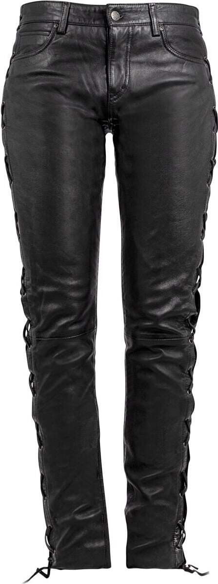 Mauritius GmbH Mauritius Lederhose Damen GWTie UP Jeans schwarz Basics 100% Leder XL