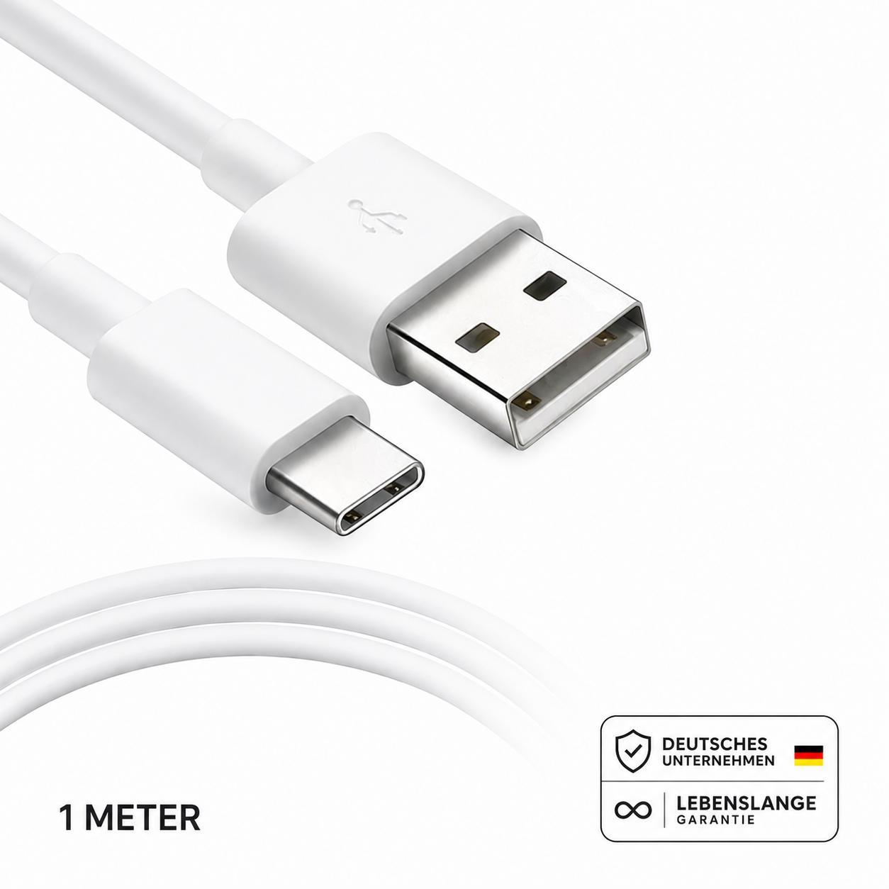 USB-C kábel na rýchle nabíjanie, 1 m / 2 m – USB-A na USB-C alebo Typ-C na Typ-C – USB-A na Typ-C, 1 meter / 1 kus