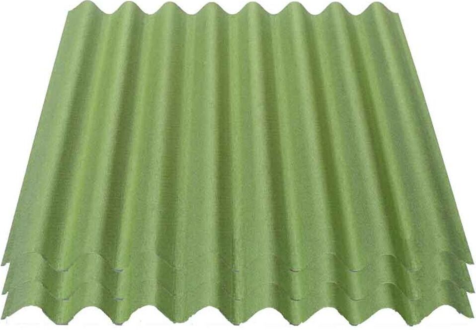 Onduline Easyline Dachplatte Wandplatte Bitumenwellplatten Wellplatte 3x0,76m² - grün 308-3