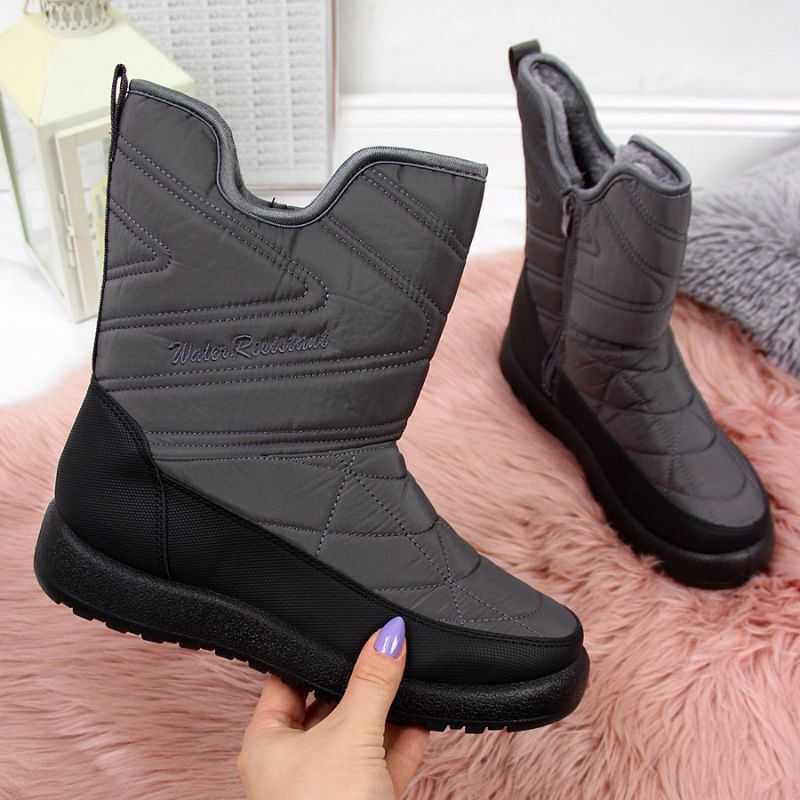 NEWS W EVE309B grau wasserdichte Schneestiefel NEWS W EVE309B grau 36