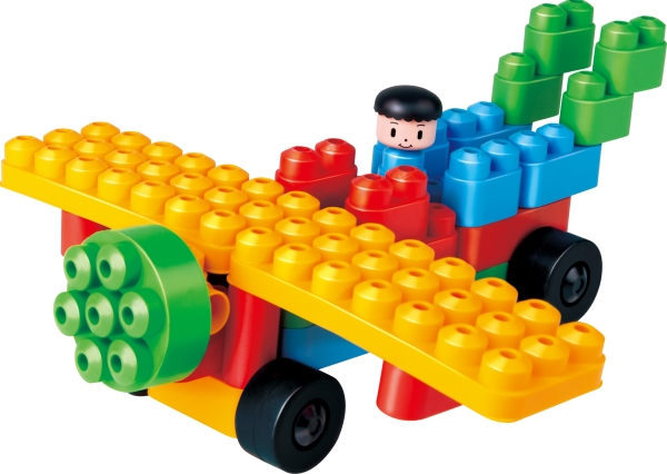 PolyM Bausteinset Fahrzeuge und Tiere - 41-teiliges Konstruktionsspielzeug 6,69