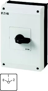 Eaton Umschalter, T5B, 63 A, Aufbau, 3 Baueinheit(en), Kontakte: 6, 60 °, rastend, mit 0-Stellung, 0-1-2, Abwicklungs Nr. 8451 207228