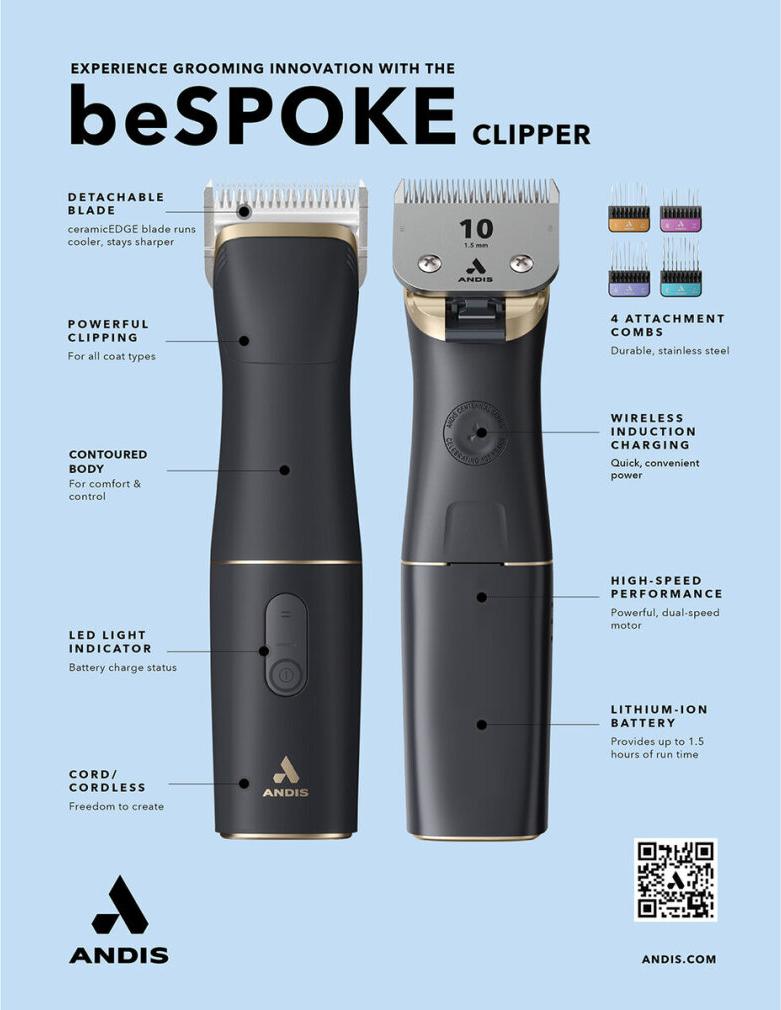 Haarschneider für Haustiere Andis BESPOKE Schwarz
