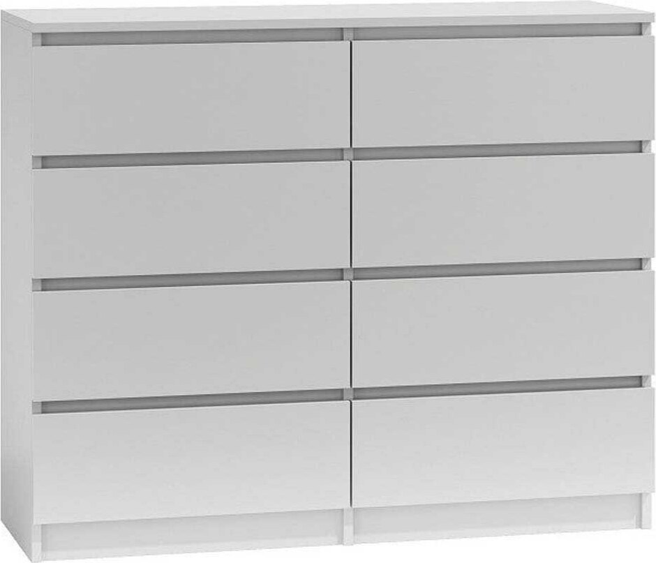 VENETI Breite Kommode mit Schubkästen TAAVI – weiß 048-10-00034