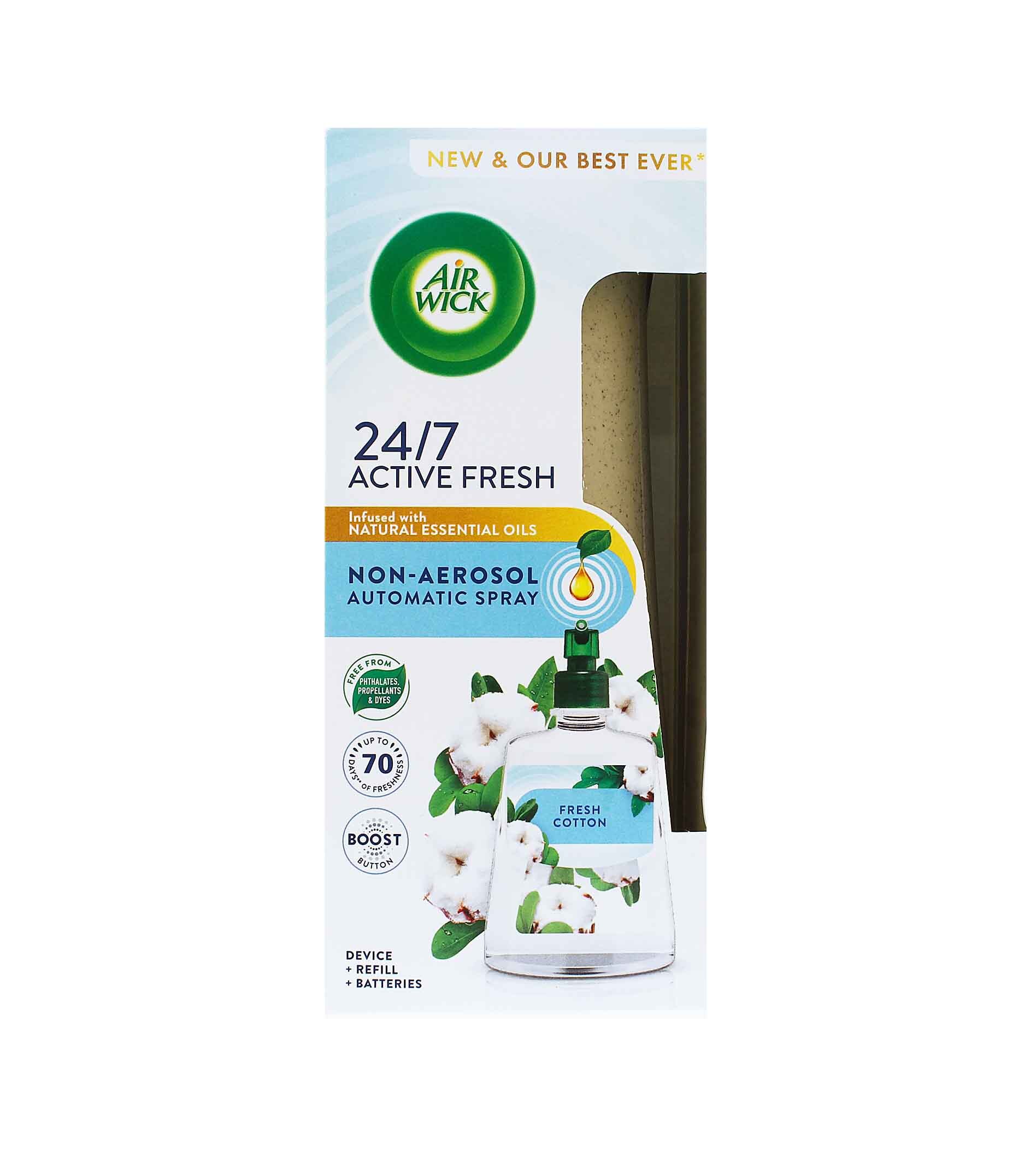 Airwick Air Wick Active Fresh Fresh Baumwolle Automatischer Lufterfrischer 228 ml
