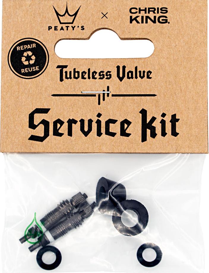 Peaty's X Chris King Tubeless Valve Service Kit Black Fahrradreifen Reparatur PTV2-SERVICE-12