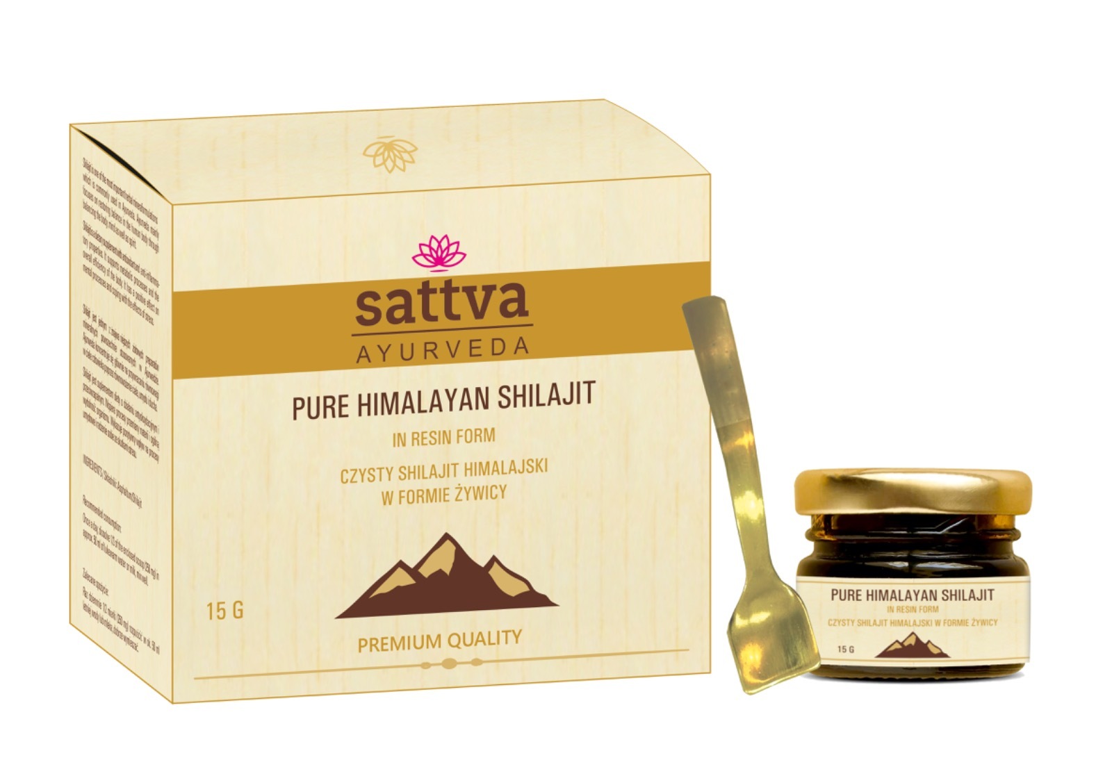 Sattva Group NAHRUNGSERGÄNZUNGSMITTEL AUS HIMALAYA-SHILAJIT IN FORM VON HARZ 15 g - SATTVA