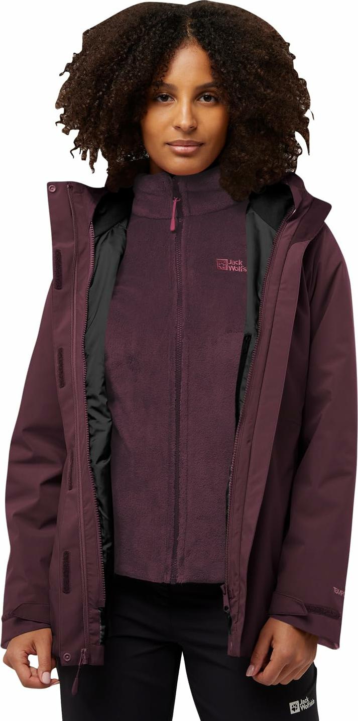 Jack Wolfskin Rotwand 3In1 Jkt W Amaranth Amaranth Xl A60333