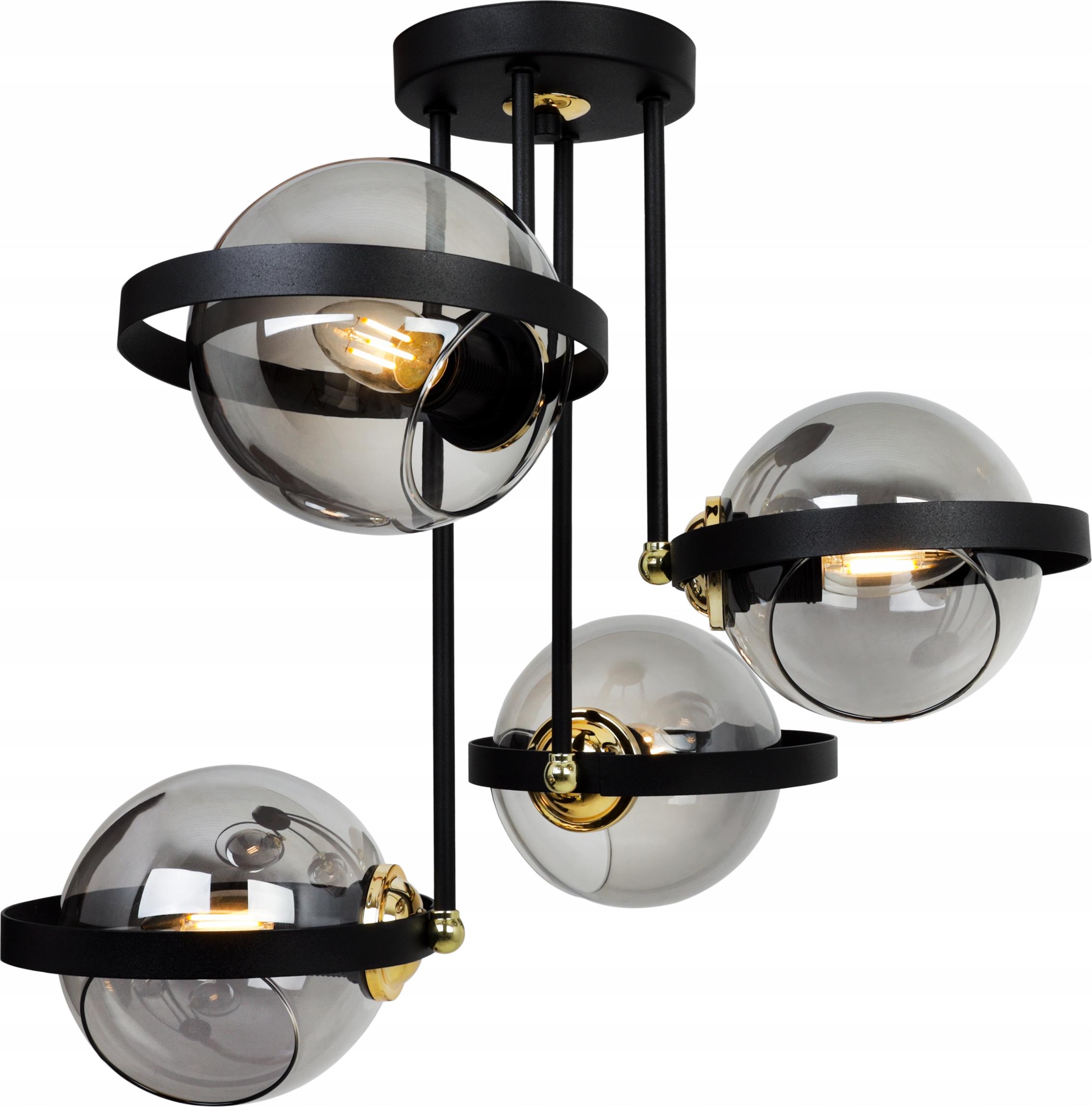Deckenlampe Hängelampe Plafond Kronleuchter Loft elegant mit Glasschirmen
