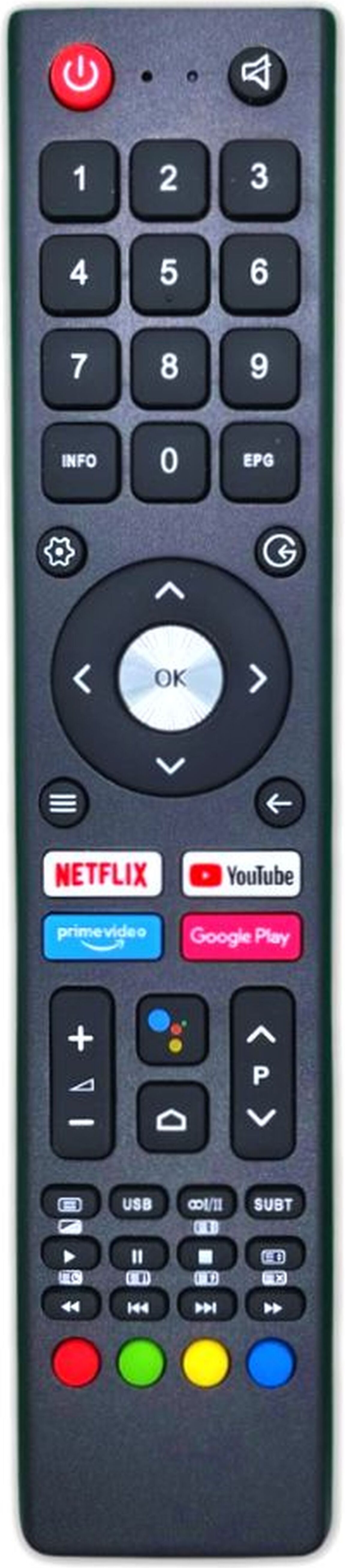 Telecomando Di Ricambio Con Microfono Per TV ChiQ/Saba/Kogan Android, Modelli U50H U55H U65H7S