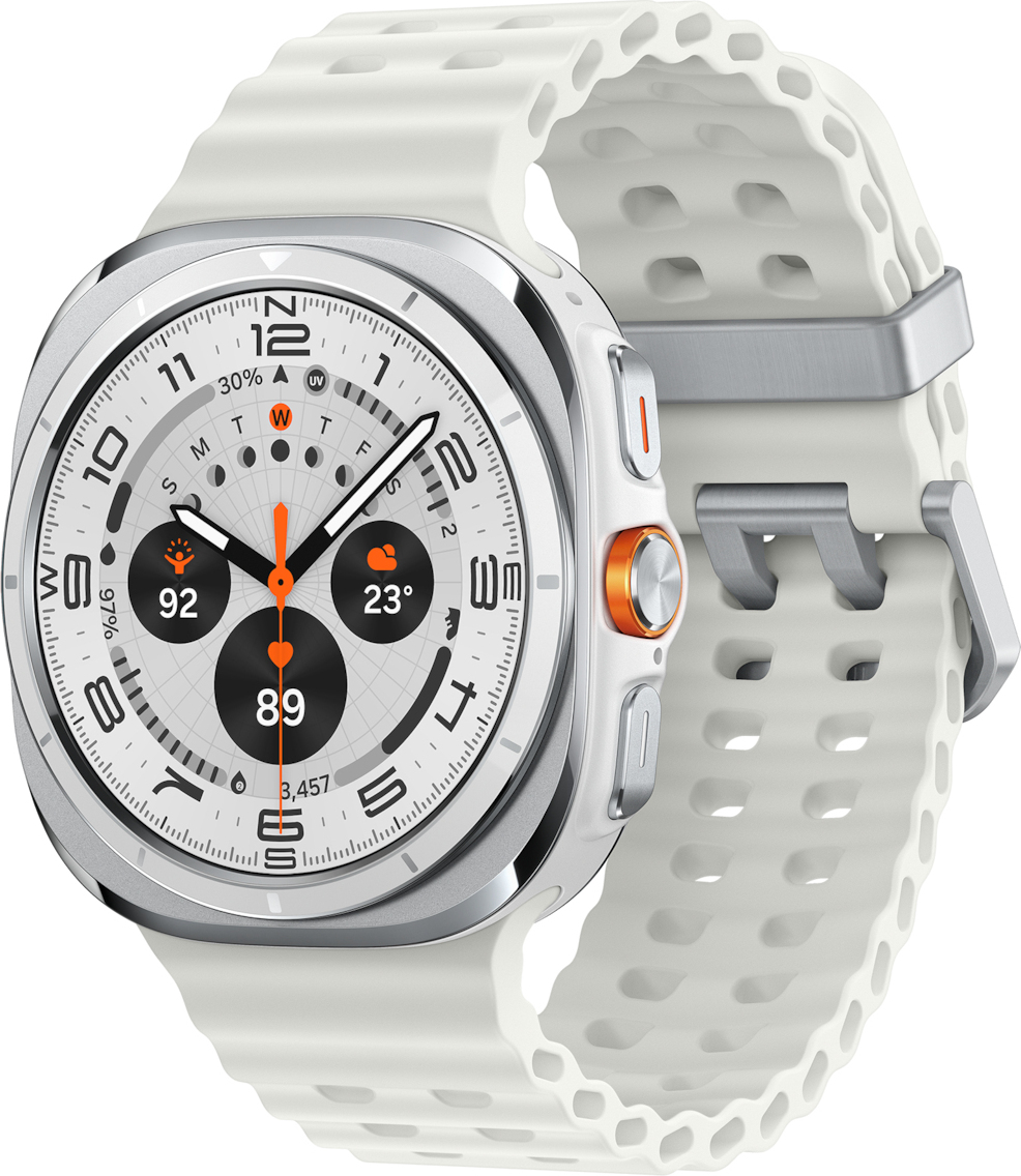 Samsung Galaxy Watch Ultra 4G 47 mm biele (titánovo biele) a morský remienok, biely remienok L705