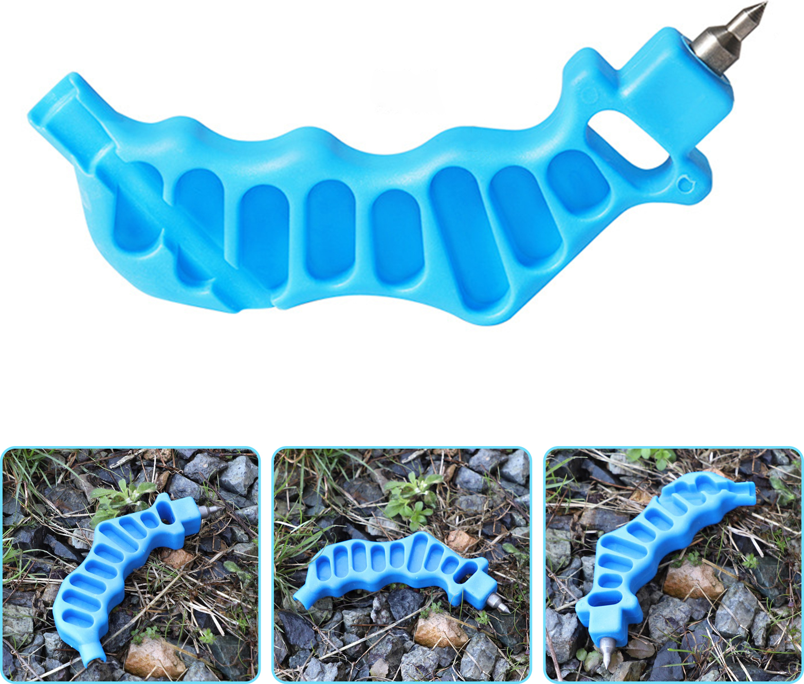 Homed Hole Punch Roman Form anfühlt bequem 4 mm einfach zu verwendend zu verwenden PipeFitter -Werkzeuge Blau Zubehör Sanitär Werkzeuge Haushaltsvorräte 3721827@Homed