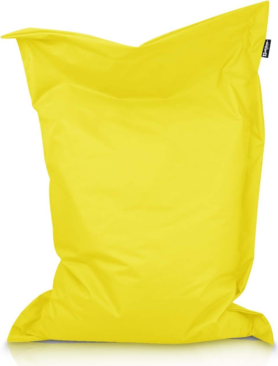 BuBiBag Sitzsack Sitzsack Rechteck mit rand Sitzkissen Bean Bag Große & Farbe wählbar Gelb 70x70cm