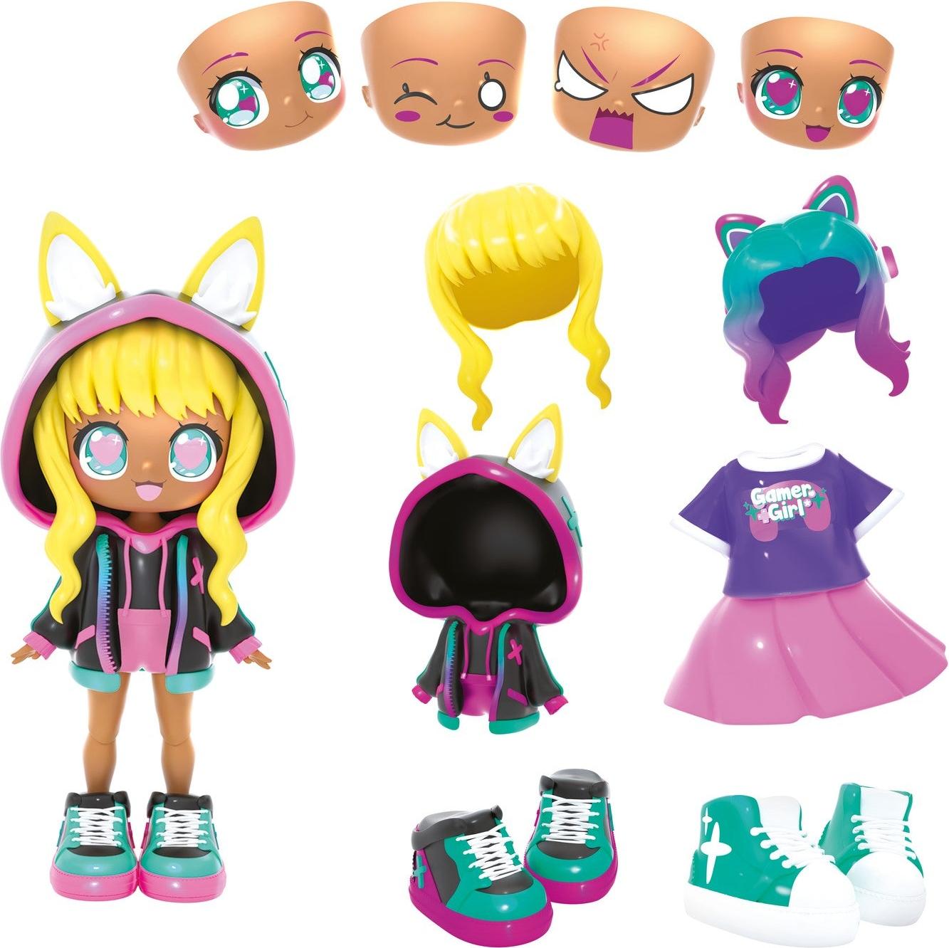 Animakii Cyberpunk-Anime-Puppenset, 14 cm, 32 Stiloptionen