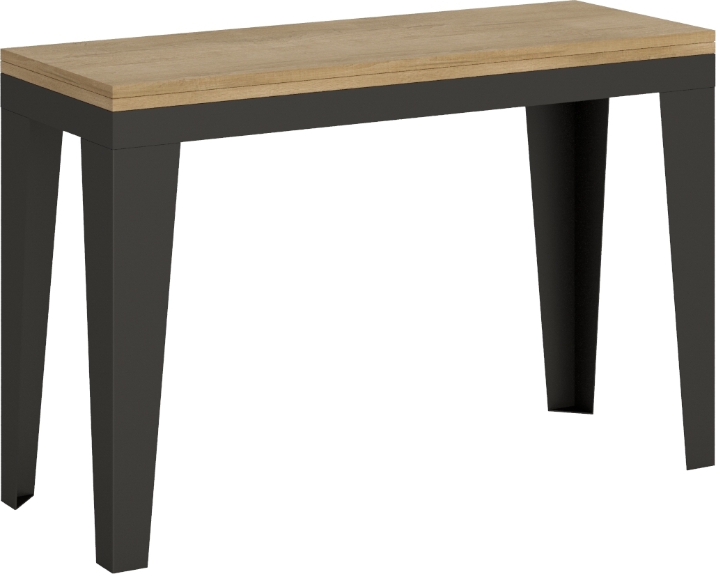 ITAMOBY - Ausziehtisch 120/200x45/90 cm Flame Double Eiche Natur Gestell in Anthrazit WETAFLAMDOUBL-QN-AL