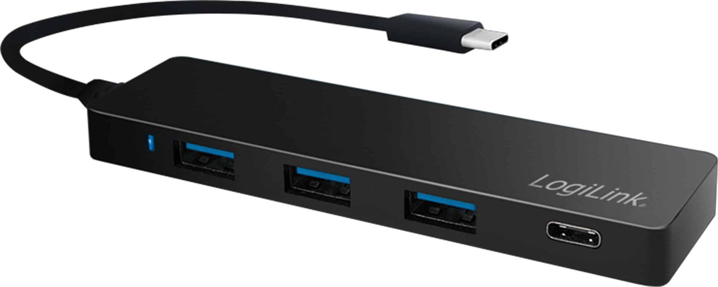 LogiLink Ultra-slim USB-C 3.1 hub - Hub - 3 x SuperSpeed USB 3.0 + 1 x USB-C