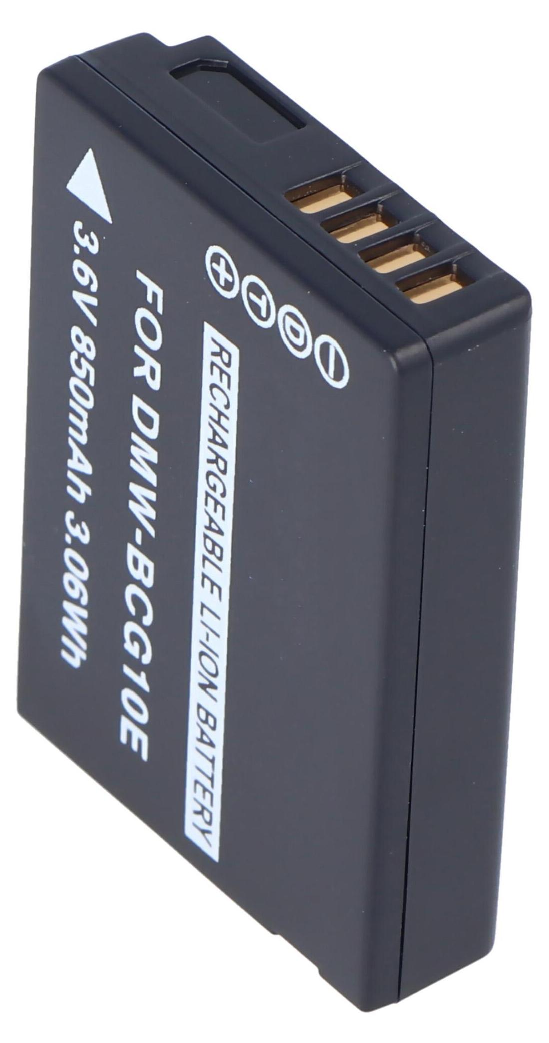 AccuCell Akku passend für Panasonic DMC-TZ6 Akku DMW-BCG10GK, BP-DC7-E, DMW-BCG10, DMW-BCG10PP, DMW-BCG10E max. 850mAh