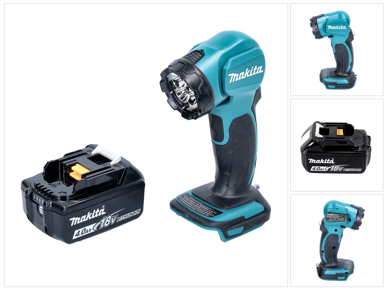 Makita DEADML 815 M1 LED Akku Handleuchte 14,4 - 18 V 160 lm + 1x Akku 4,0 Ah - ohne Ladegerät DEADML815