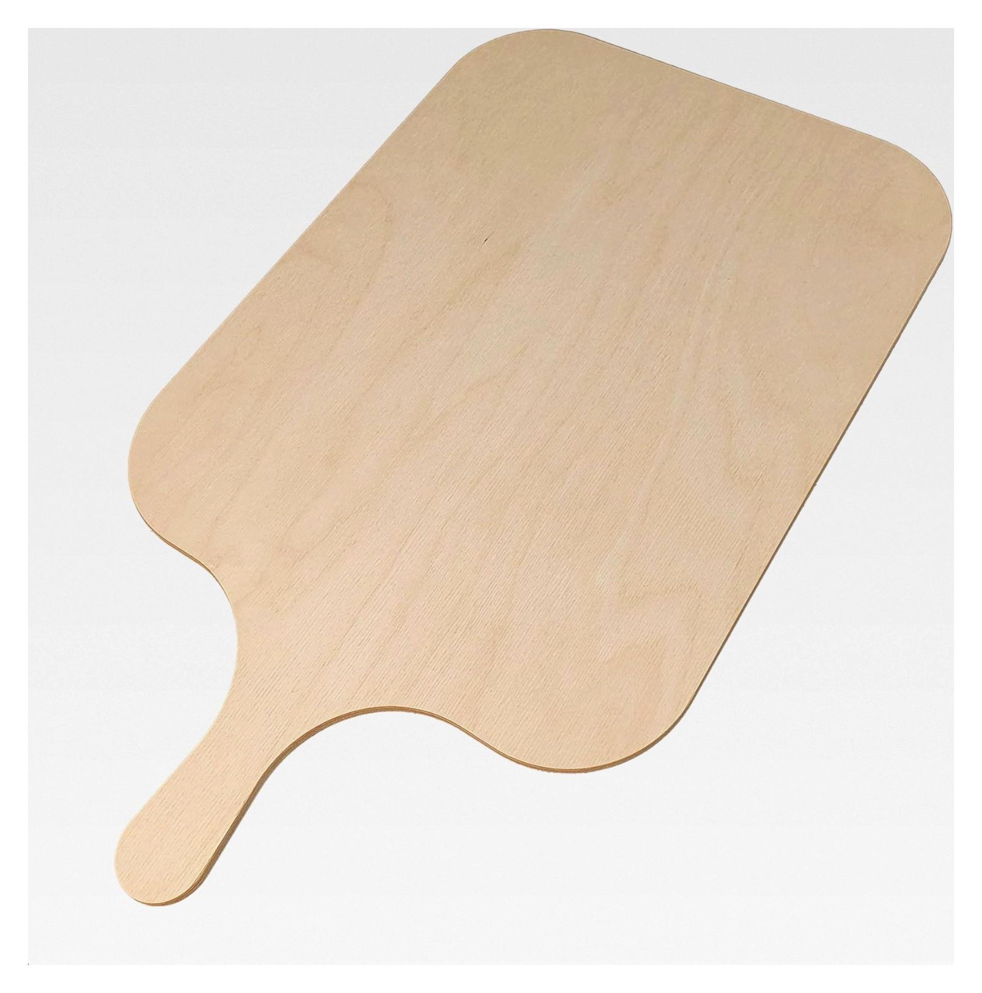Markenlos Pizzabrett 51 x 30 x 1 cm mit Pizzaschaufel und Griff