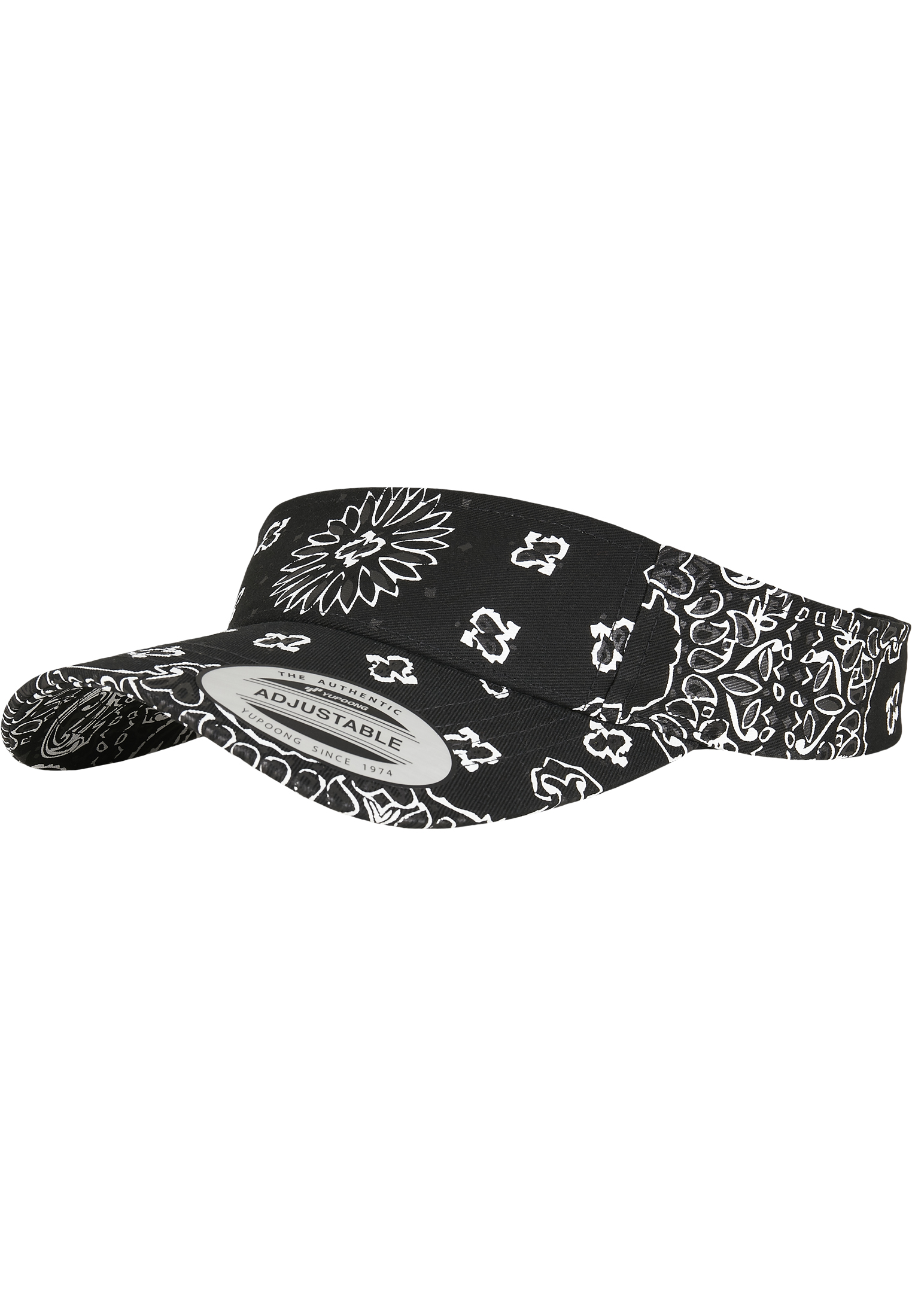 Visiera FLEXFIT 8888BP con stampa bandana (Nero/Bianco)