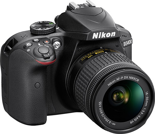 Nikon D3400 Kit 18-55 mm digitale Spiegelreflexkamera schwarz VBA490K001