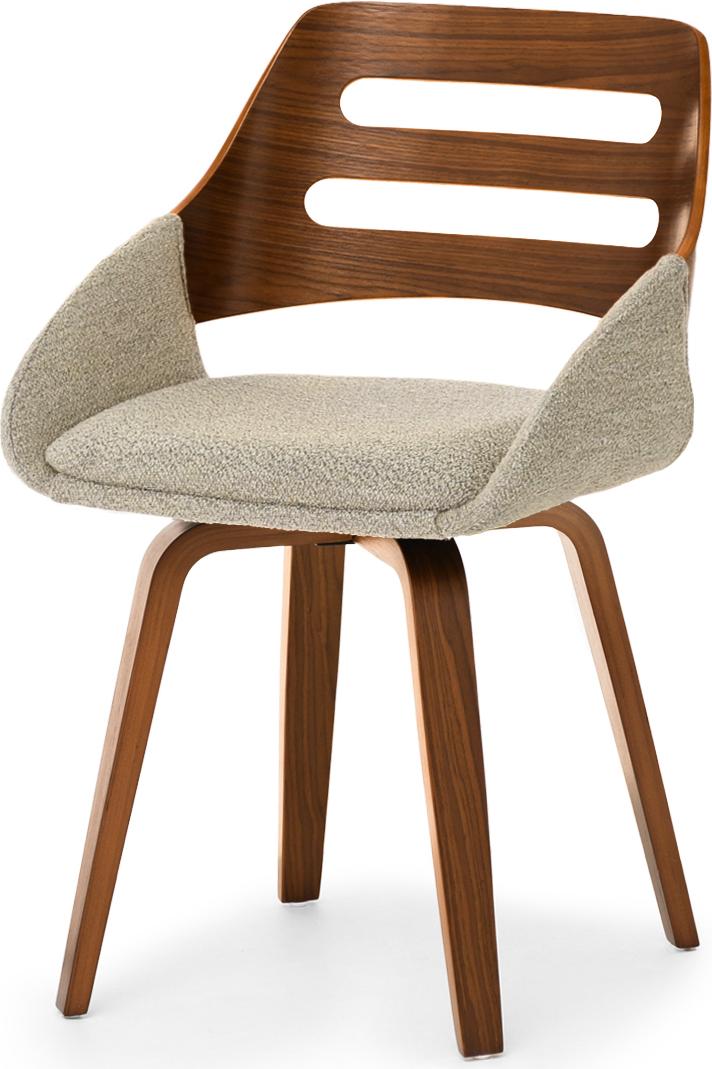 VENETI Esszimmerstuhl JIHAN - Walnuss / Beige 140-12-01341