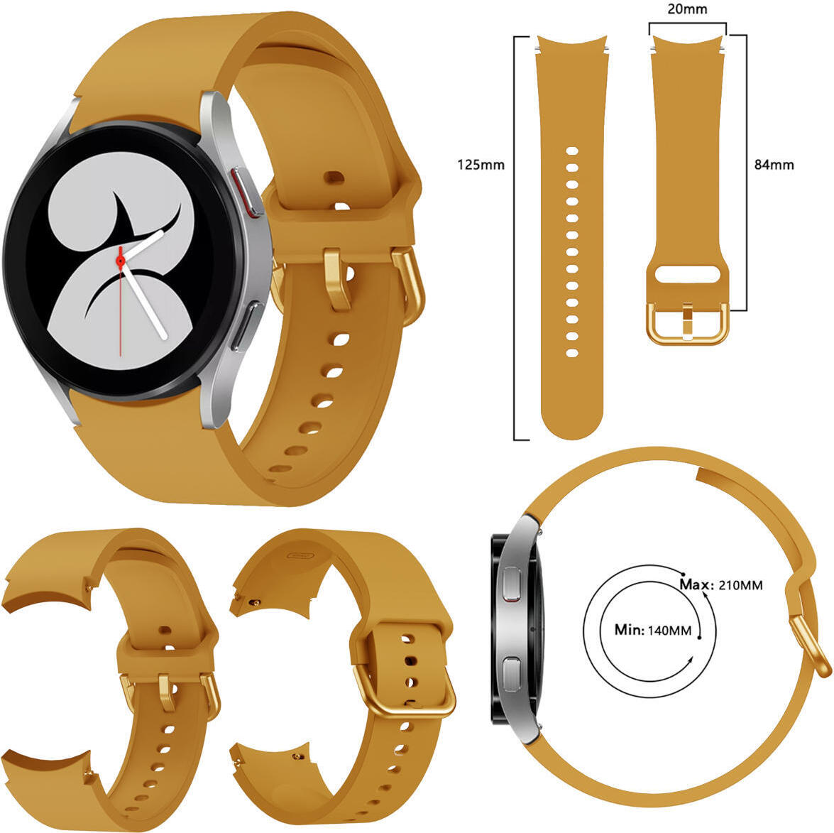 Pre Samsung Galaxy Watch FE 6 5 4 Normal Pro Classic Plastový remienok