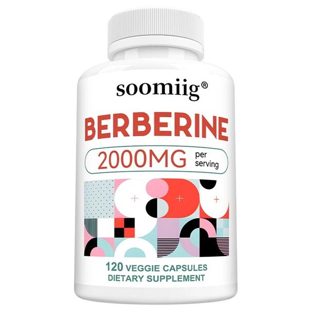 soomiig Berberine 2000mg (120 Kapseln) Nahrungsergänzungsmittel, Herz, Kreislauf, Körpergesundheit, Herzgesundheit, Immunsystem