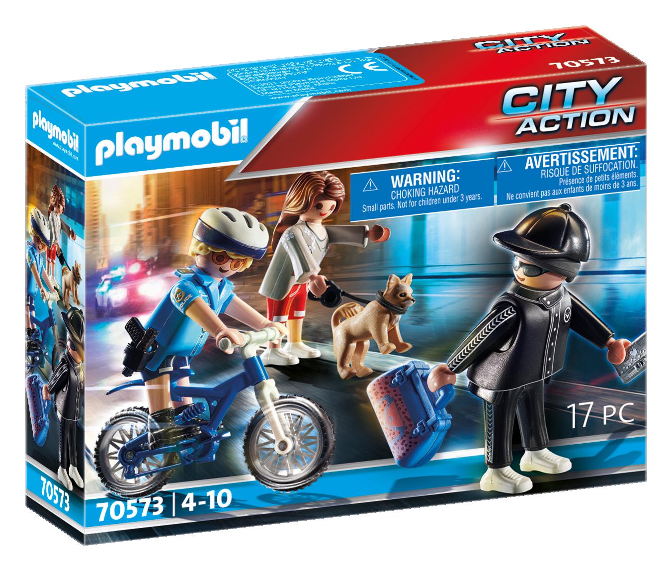 Playmobil 70498 Starter Pack Polizei Verfolgungsjagd Polizist Ganove Spielzeug 