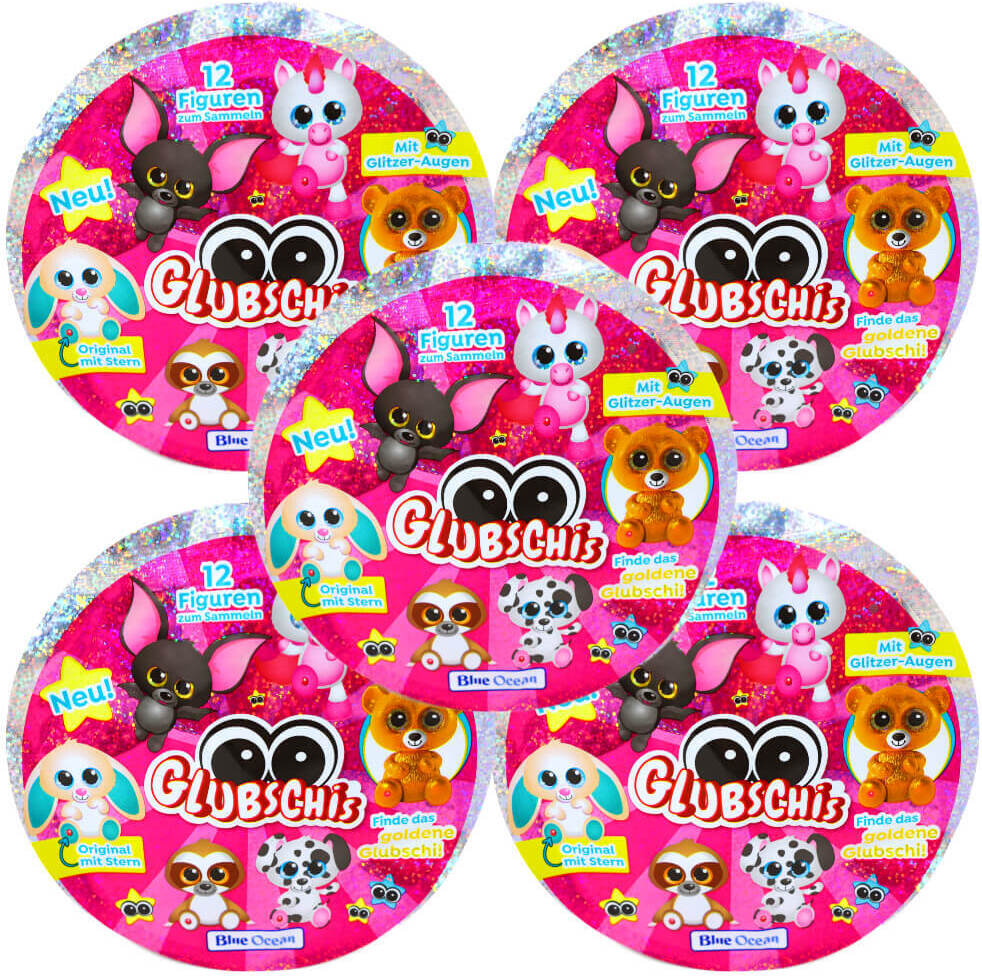 STRONCARD Blue Ocean Glubschis Série 1 – Figurine Barkley Glitter + 10 Pochettes Originales – Collection NICI