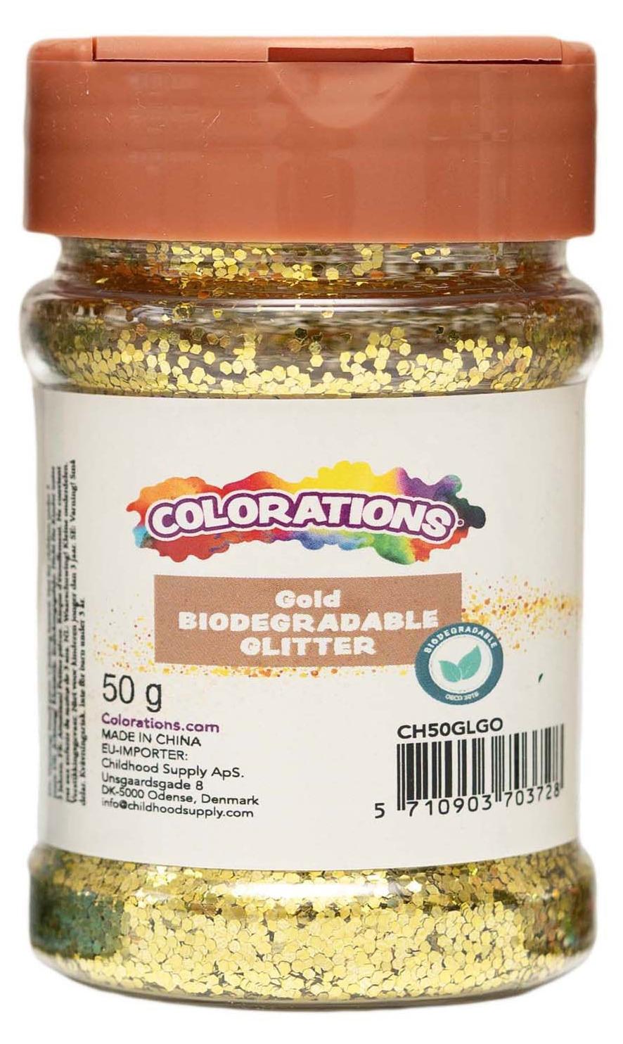 Colorations biologisch abbaubarer Glitzer Gold 50g Bastelmaterial 6040346