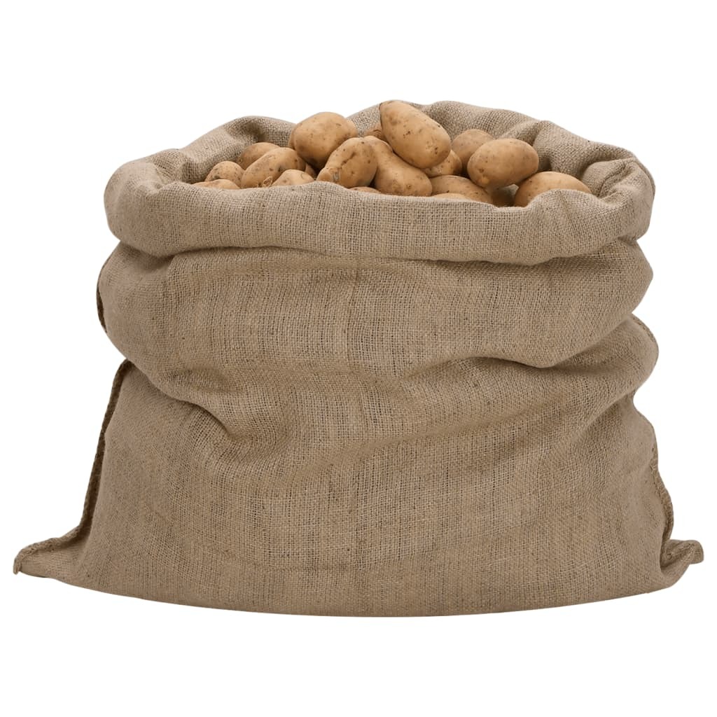 vidaXL Jutové pytle 5 ks 100x110 cm 100% juta 340 g/m²
