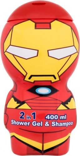 Sprchový gél Avengers Iron Man 2v1 Sprchový gél a šampón 2D pre deti 400 - Marvel