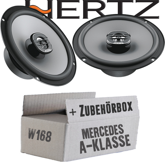 Lautsprecher Boxen Hertz X 165 - 16,5cm Koax Auto Einbauzubehör - Einbauset passend für Mercedes A-Klasse JUST SOUND best choice for caraudio MBW168Fx_X165