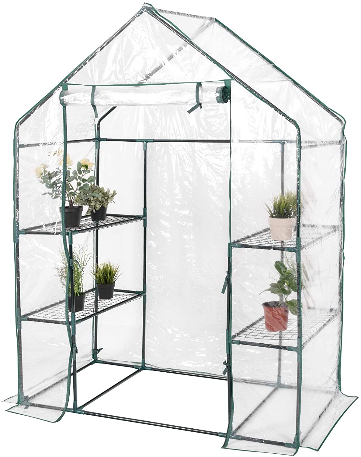 GOPLUS Gewächshaus Wahlweise, Gartengewächshaus aus hochwertigem Material, Garten Treibhaus in Verschiedenen Größen, Stabile und Starke Verformungsbeständigkeit HU3669DE