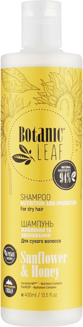 BOTANIC LEAF Shampoo für trockenes Haar Pflegend und feuchtigkeitsspendend, 400 ml