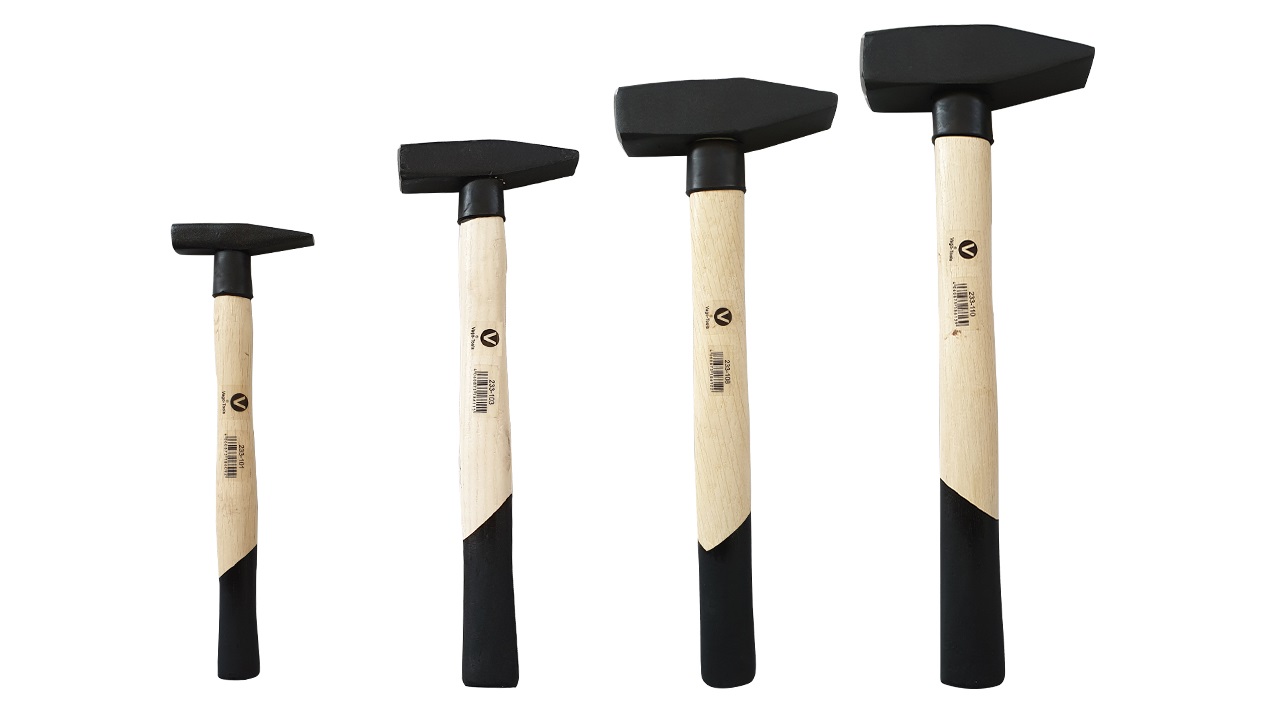 Vago-Tools Profi 4 tlg Set Schlosserhammer Schlosser Hammer 100 300 800 1000 g 233-101/103/108/110 je 1_cv