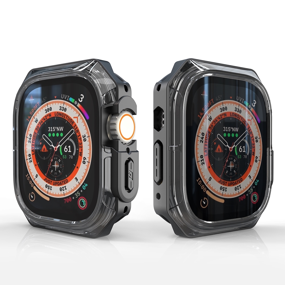 Pre Apple Watch Ultra 1 + 2 49mm puzdro na hodinky Silikónový ochranný kryt