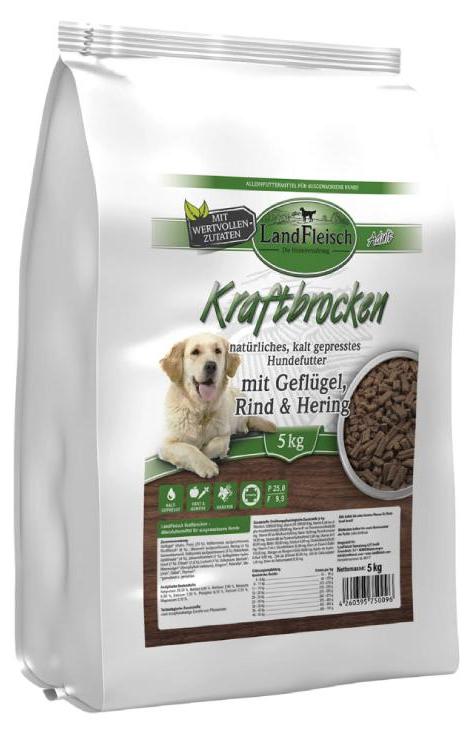 Landfleisch Dog Natur Kraftbrocken kaltgepresst 5kg 6767613