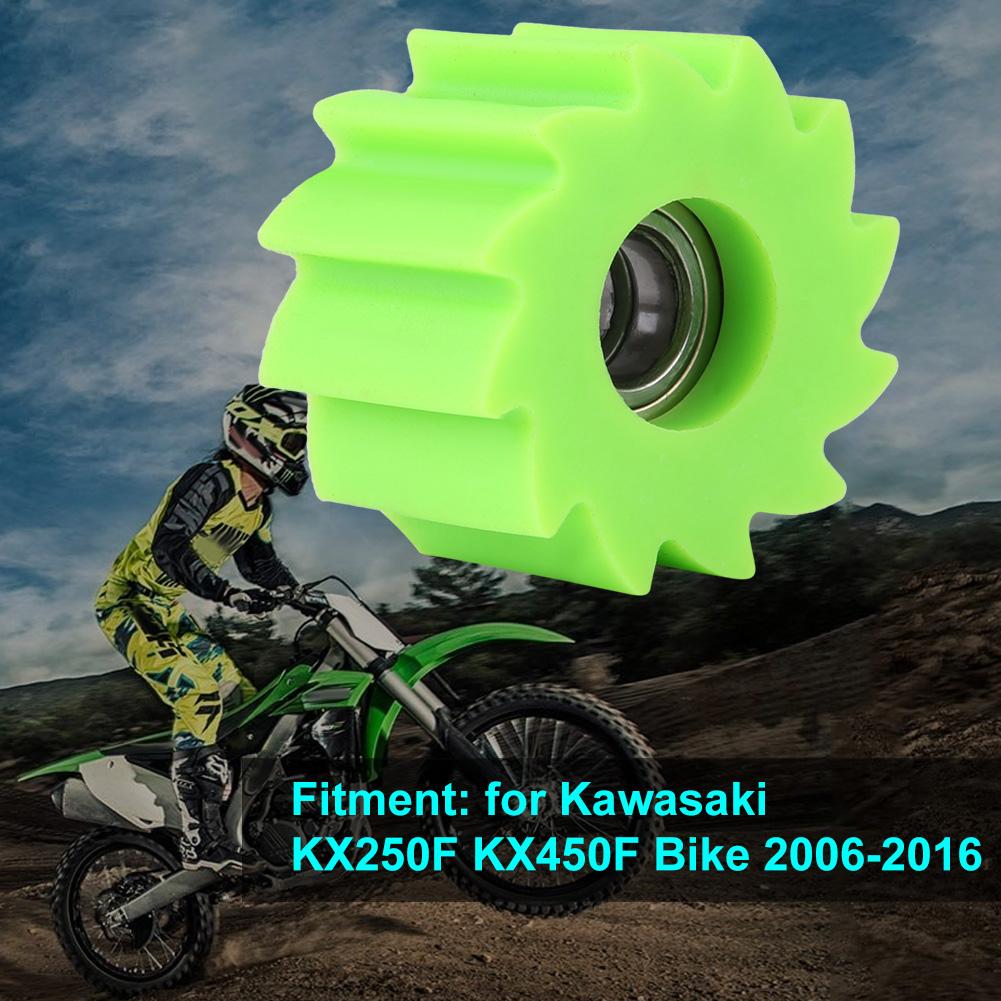 Gistuch Kettenrolle Spannrolle Radführung für Kawasaki KX250F KX450F Fahrrad 2006–2016 (grün)