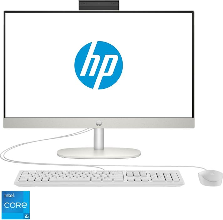 HP ProOne 240 G10 All-in-One-System mit Intel® Core™ i5-1335U-Prozessor bis zu 4,6 GHz, 23,8", Full HD, IPS, 16 GB DDR4, 512 GB SSD, Intel® Iris® Xe Graphics, Free DOS, Weiß