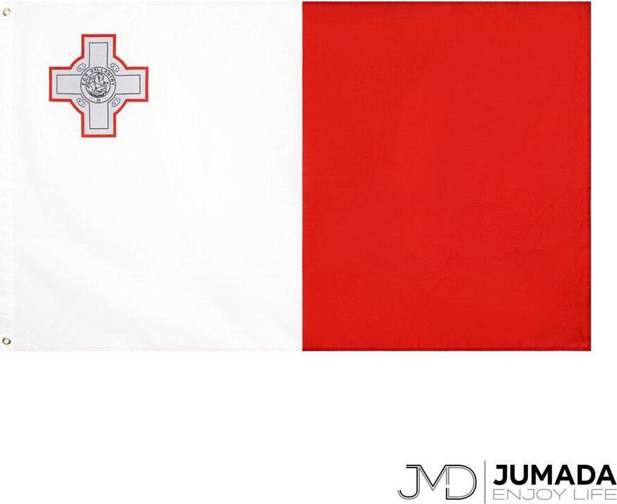 Merkloos Jumadas maltesische Flagge – Flagge von Malta – Flagge Malta – Flaggen – Polyester – 150 x 90 cm 96896