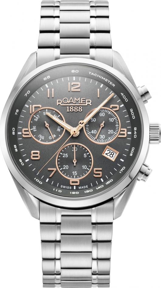 Armbanduhr für Herren ROAMER 993819 41 54 20 aus Edelstahl, sportlich, zum Schwimmen.