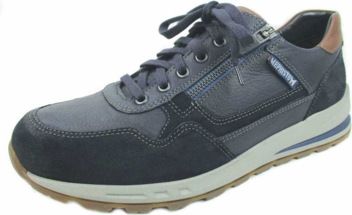 Mephisto Bradley men, šnurovacie topánky, nízke topánky, kožené, Blue - pánske tenisky / šnurovacie topánky, modré, kožené&nbsp