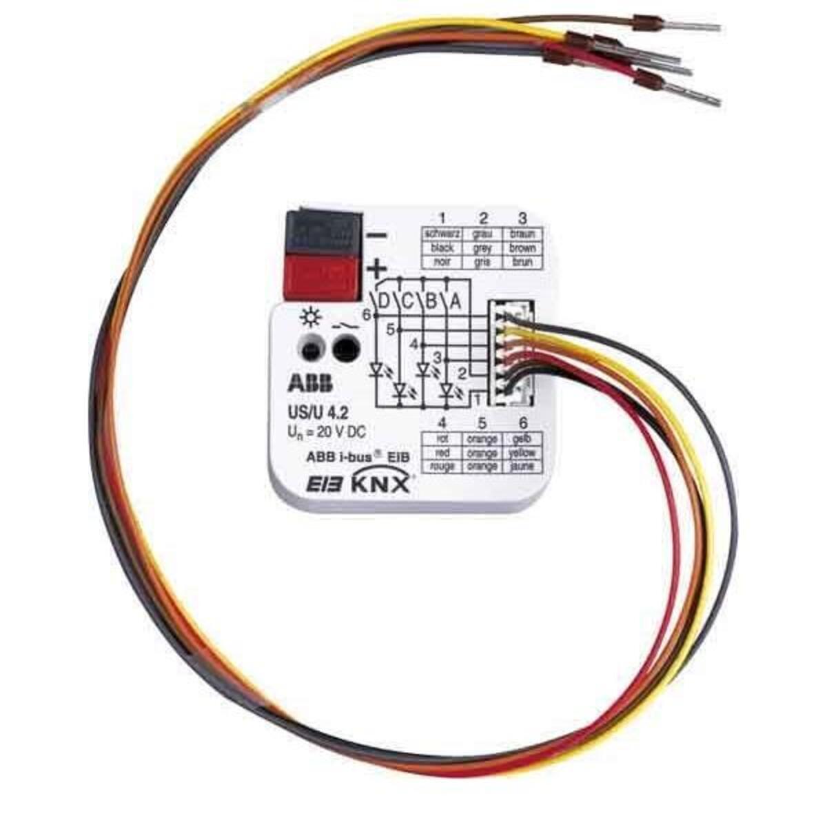 ABB KNX Universalschnittstelle, Tasterschnittstelle 4fach US/U 4.2 GHQ6310070R0111