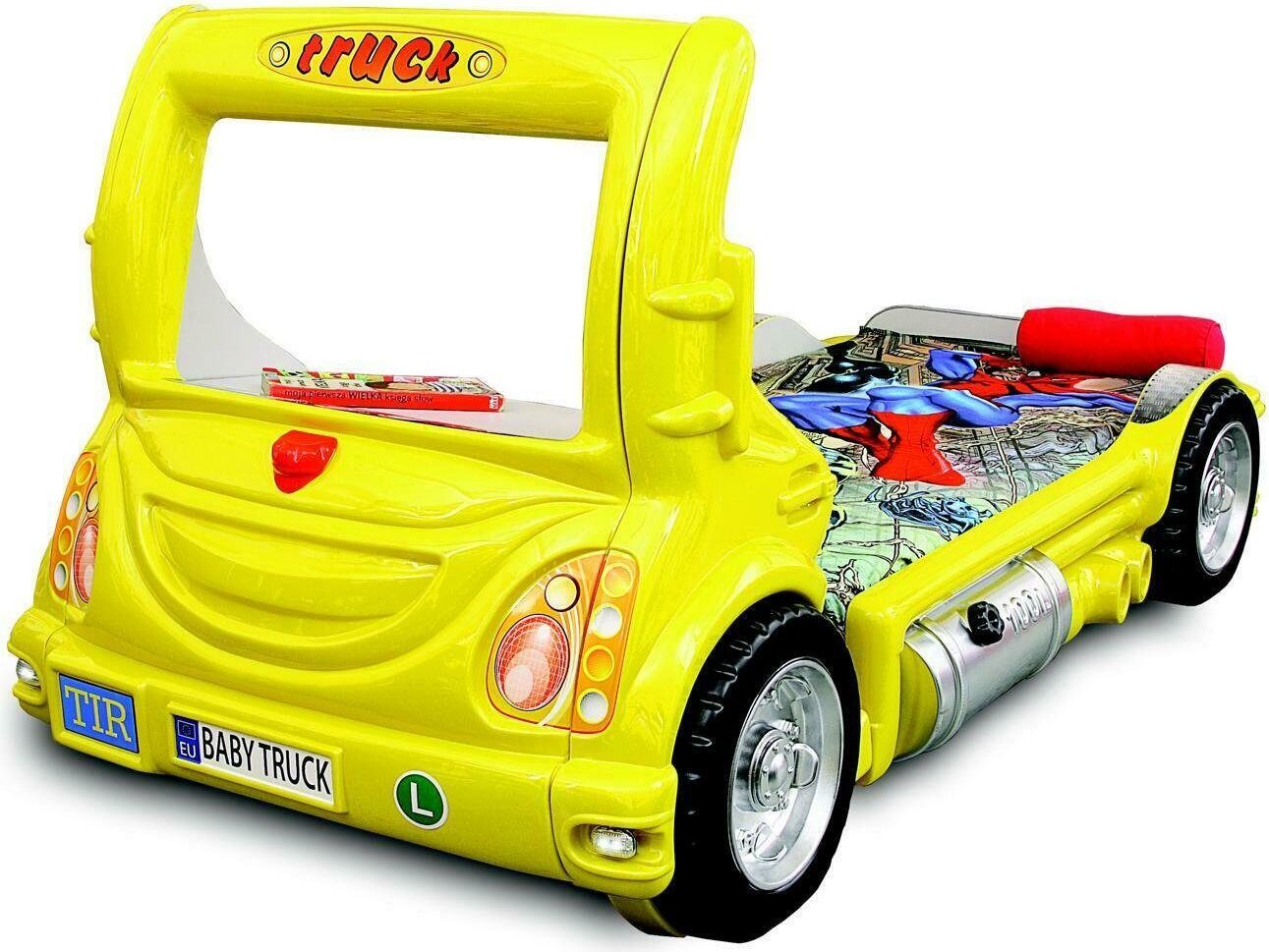 LKW Auto Truck Kinder Kinderbett Jugendbett Bett Betten Kindermöbel Neu Gelb