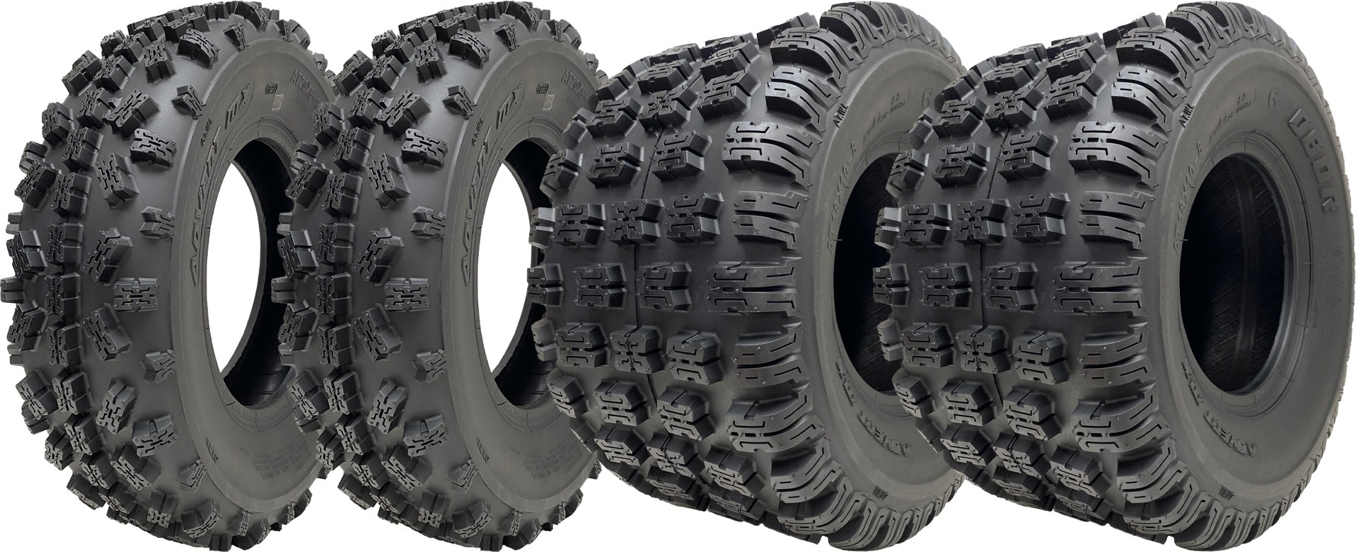 pneumatiky pre štvorkolky 18x10-8 a 20x6-10 OBOR Advent bezdušové 4vrstvové cestné (sada 4 kusov)