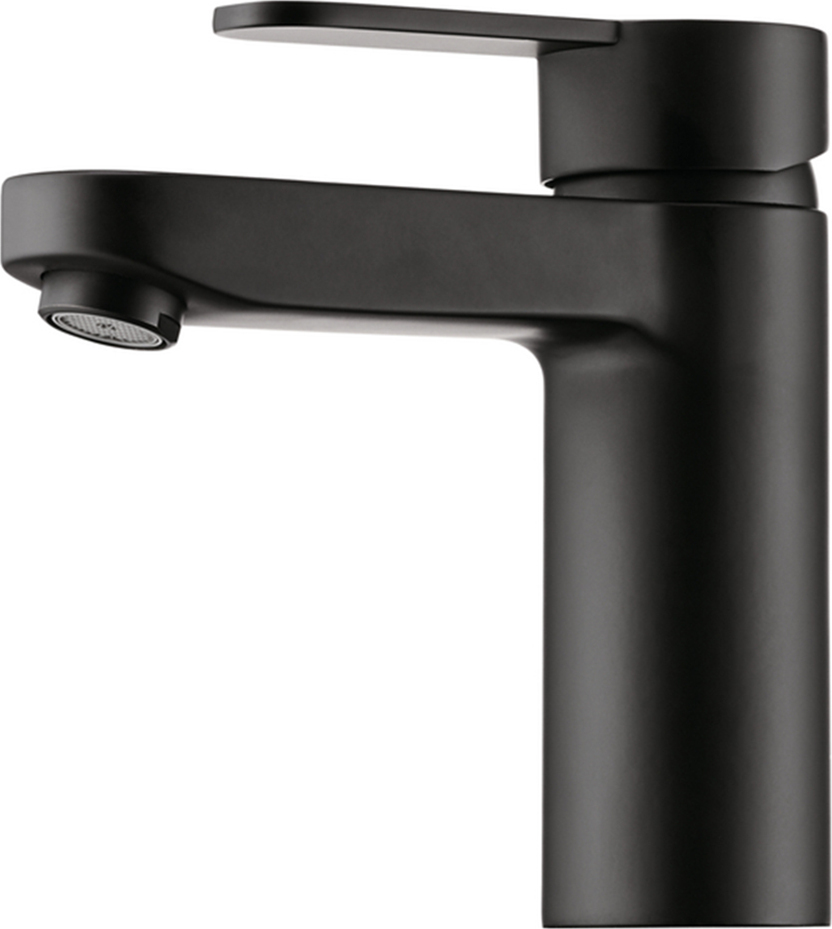 Armatur KARDON 2 Bad in SCHWARZ MATT mit Zugstangen-Ablaufgarnitur / Waschtischarmatur / Bad-Armatur