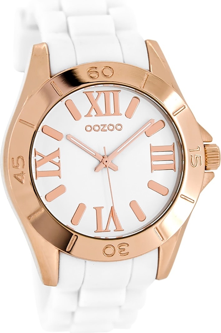 Oozoo Uni náramkové hodinky Vintage Series analógové silikónové biele D2UOC5712A